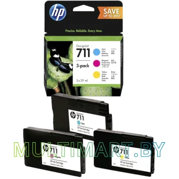 Набор картриджей HP 711 3-pack (P2V32A) картинка 3